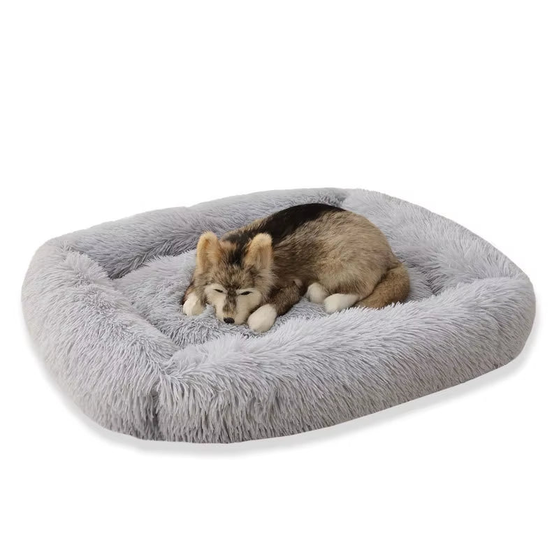 Dog Bed Super Soft Washable Long Plush Pet Kennel Deep Sleep Dog House Velvet Mats Sofa Pet Cat Bed for Dog Basket